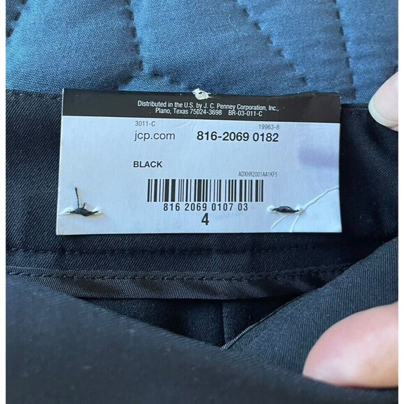 Worthington High Waist Wide Leg Trouser Pants Womens Size 4 Black Career Wear - Picture 6 of 12